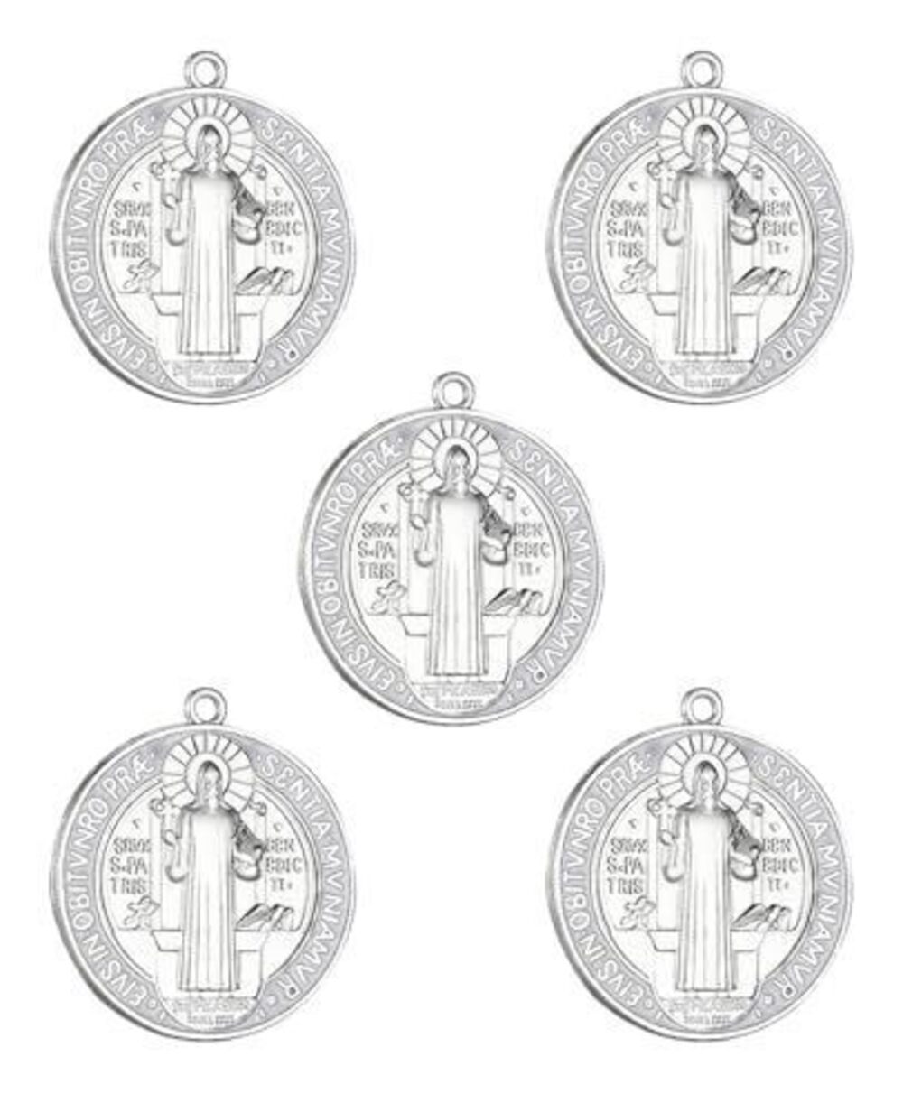 9272 Round Saint St. Benedict Pendant Saint Benedict Protection from Evil